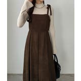 callautia 薄手コーデュロイプリーツキャミワンピース | JUNOAH | 詳細画像8