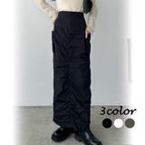 callautia ギャザーナイロンスカート | JUNOAH | 詳細画像1 