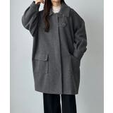 callautia ステンカラーオーバーミドルコート | JUNOAH | 詳細画像9 