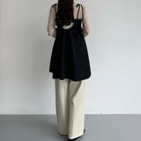 callautia 肩リボンジャガードキャミソール | JUNOAH | 詳細画像3 