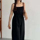 callautia リネンライクギャザーキャミサロペットパンツ | JUNOAH | 詳細画像2