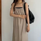 callautia ギャザーデザインリネンキャミワンピース | JUNOAH | 詳細画像11