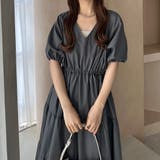 callautia Vネックドロストワンピース | JUNOAH | 詳細画像22 