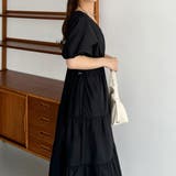 callautia Vネックドロストワンピース | JUNOAH | 詳細画像4 