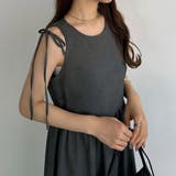 callautia ショルダーリボンノースリーブフレアワンピース | JUNOAH | 詳細画像10 