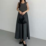 callautia ショルダーリボンノースリーブフレアワンピース | JUNOAH | 詳細画像12 