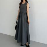 callautia ショルダーリボンノースリーブフレアワンピース | JUNOAH | 詳細画像13 