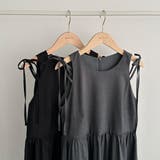 callautia ショルダーリボンノースリーブフレアワンピース | JUNOAH | 詳細画像14 