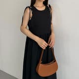 callautia ショルダーリボンノースリーブフレアワンピース | JUNOAH | 詳細画像3 