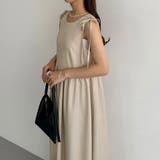 callautia ショルダーリボンノースリーブフレアワンピース | JUNOAH | 詳細画像7 