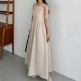 callautia ショルダーリボンノースリーブフレアワンピース | JUNOAH | 詳細画像9 