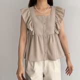 callautia フリルノースリーブブラウス | JUNOAH | 詳細画像10 