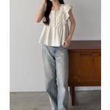 callautia フリルノースリーブブラウス | JUNOAH | 詳細画像26 