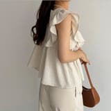 callautia フリルノースリーブブラウス | JUNOAH | 詳細画像8 