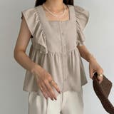 callautia フリルノースリーブブラウス | JUNOAH | 詳細画像9 