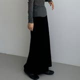 callautia ベロアロングIラインスカート | JUNOAH | 詳細画像3 