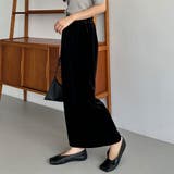 callautia ベロアロングIラインスカート | JUNOAH | 詳細画像4 