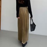 callautia ベロアロングIラインスカート | JUNOAH | 詳細画像7 