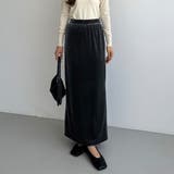 callautia ベロアロングIラインスカート | JUNOAH | 詳細画像8 