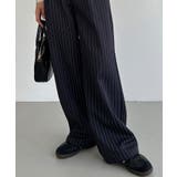 callautia 裏起毛ストライプタックスラックス | JUNOAH | 詳細画像12 