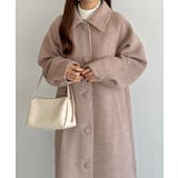 クリーム | callautia ステンカラーシャギーコート | JUNOAH