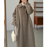 callautia ステンカラーシャギーコート | JUNOAH | 詳細画像9