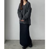 callautia ラメニットペンシルスカート | JUNOAH | 詳細画像4 