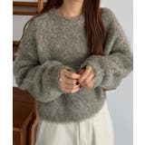 モカ | callautia シャギーショートニット | JUNOAH