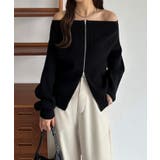 callautia Wジップオフショルニット | JUNOAH | 詳細画像1 