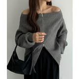 callautia Wジップオフショルニット | JUNOAH | 詳細画像13 