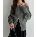 callautia Wジップオフショルニット | JUNOAH | 詳細画像14 