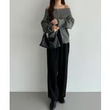 callautia Wジップオフショルニット | JUNOAH | 詳細画像15 