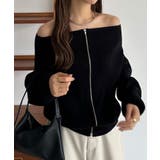 callautia Wジップオフショルニット | JUNOAH | 詳細画像3 