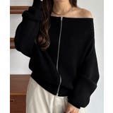 callautia Wジップオフショルニット | JUNOAH | 詳細画像4 