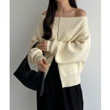 callautia Wジップオフショルニット | JUNOAH | 詳細画像7 