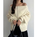 callautia Wジップオフショルニット | JUNOAH | 詳細画像9 