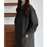 callautia コクーンスリーブステンカラーロングコート | JUNOAH | 詳細画像10 