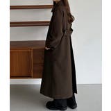 callautia コクーンスリーブステンカラーロングコート | JUNOAH | 詳細画像14 