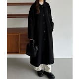 callautia コクーンスリーブステンカラーロングコート | JUNOAH | 詳細画像4 