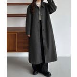 callautia コクーンスリーブステンカラーロングコート | JUNOAH | 詳細画像7 