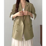 callautia ゴールドボタンテーラードジャケット | JUNOAH | 詳細画像9 