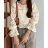 callautia 前後2wayシアーレースブラウス | JUNOAH | 詳細画像1 