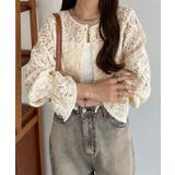 callautia 前後2wayシアーレースブラウス | JUNOAH | 詳細画像4 