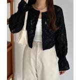 callautia 前後2wayシアーレースブラウス | JUNOAH | 詳細画像8 