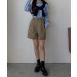 callautia ツイルツータックハイウエストショートハ?ンツ | JUNOAH | 詳細画像6 