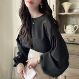 ブラック | Meiru ボリュームスリーブブラウス | JUNOAH