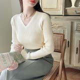 Cアイボリー | Meiru【選べる】厚手長袖リブニット | JUNOAH