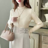 Dアイボリー | Meiru【選べる】厚手長袖リブニット | JUNOAH