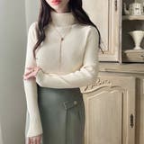 Eアイボリー | Meiru【選べる】厚手長袖リブニット | JUNOAH