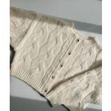 Meiru 前後2wayケーブル編みショートニットカーディガン | JUNOAH | 詳細画像17 